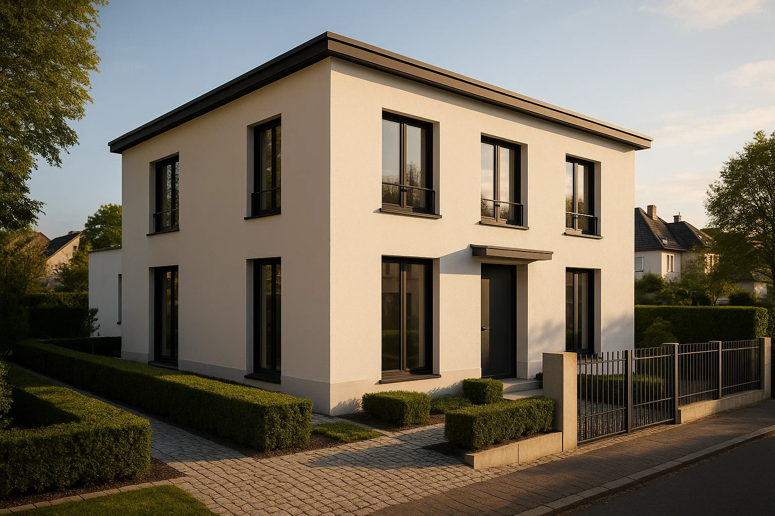 Modernes Haus mit Garten